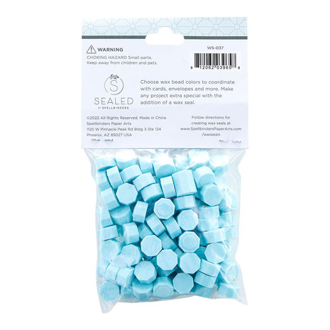 Spellbinders Pastel Blue Wax Beads (100pcs) (WS-037)