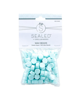 Spellbinders Pastel Aqua Wax Beads (100pcs) (WS-040)