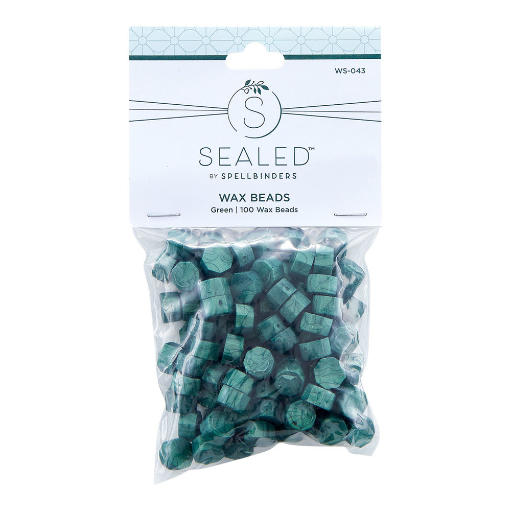 Spellbinders Green Wax Beads (100pcs) (WS-043)