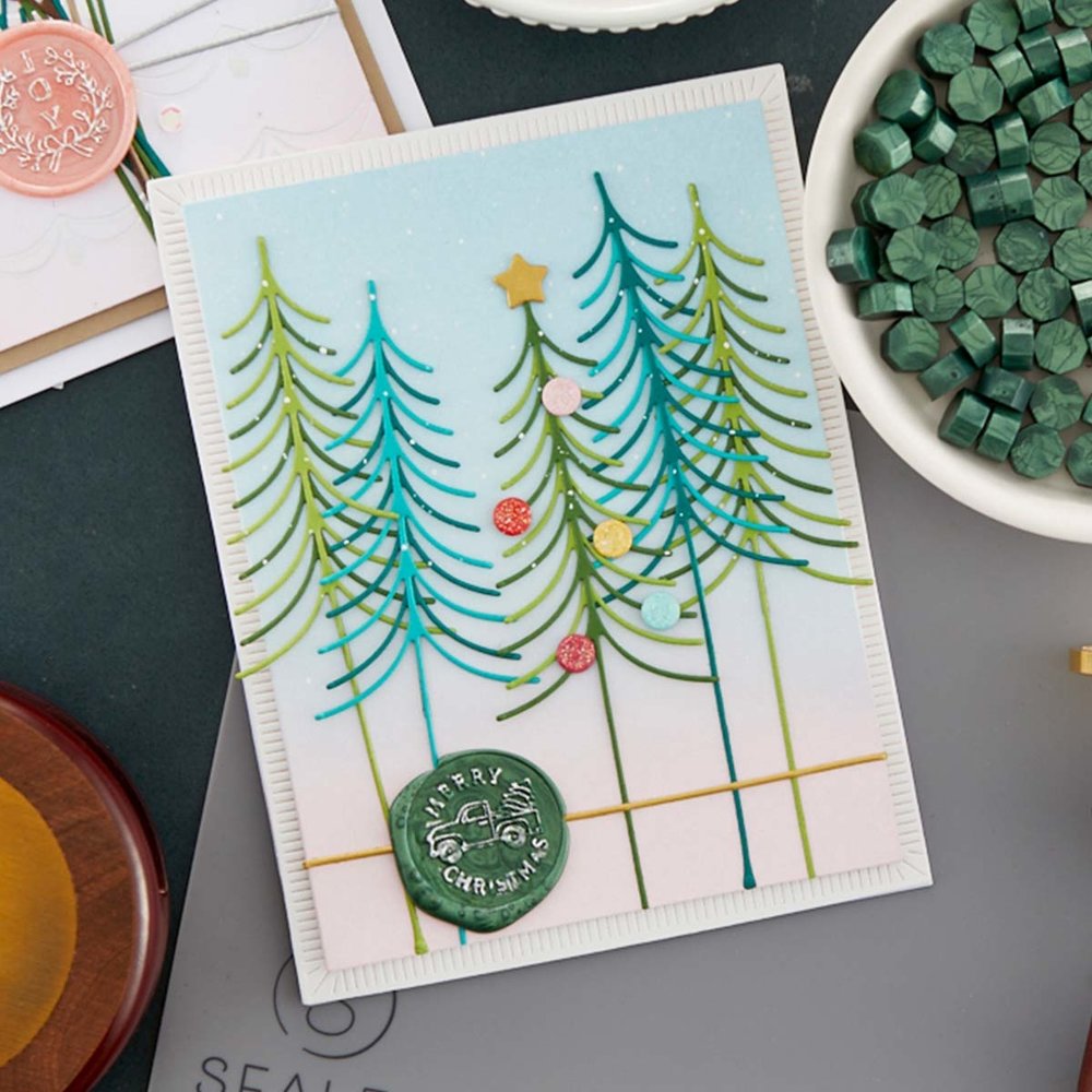 Spellbinders Green Wax Beads (100pcs) (WS-043)