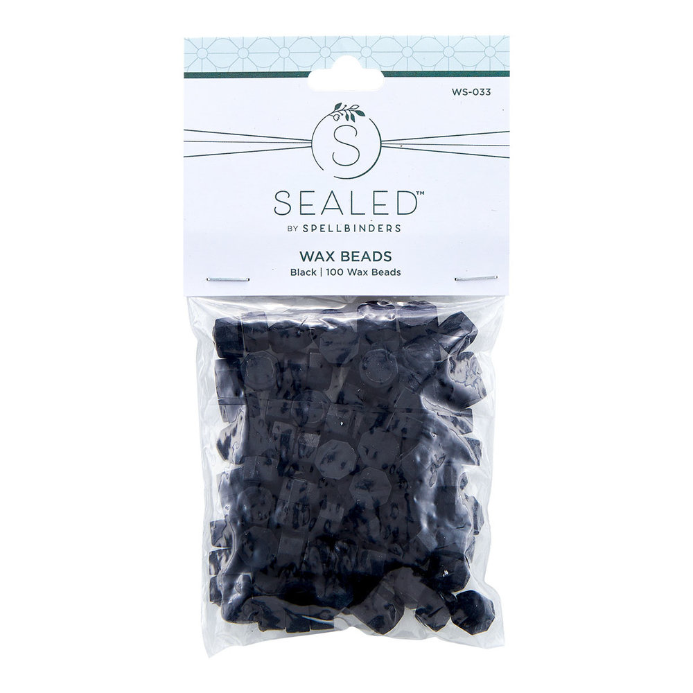 Spellbinders Black Wax Beads (100pcs) (WS-033)