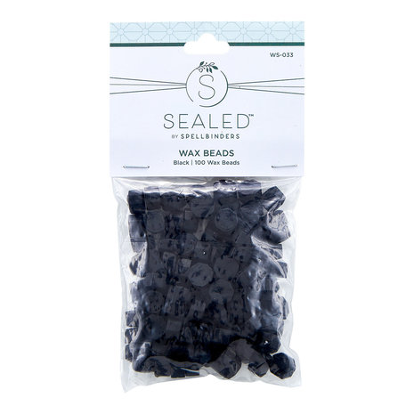 Spellbinders Black Wax Beads (100pcs) (WS-033)