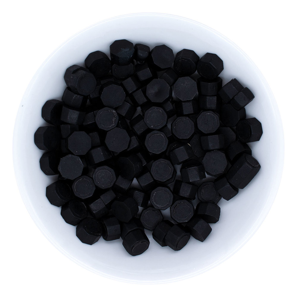 Spellbinders Black Wax Beads (100pcs) (WS-033)