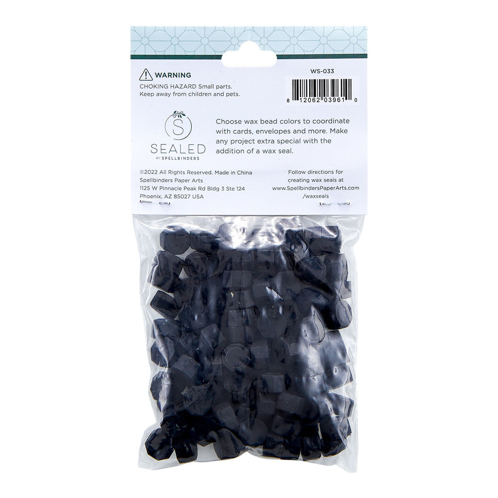 Spellbinders Black Wax Beads (100pcs) (WS-033)