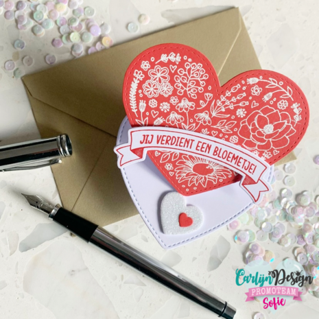 CarlijnDesign Bloemenhart Banner Snijmallen (CDSN-0219) (DISCONTINUED) CarlijnDesign Bloemenhart Banner Snijmallen (CDSN-0219) (DISCONTINUED)