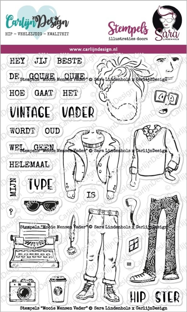 CarlijnDesign Mooie Mensen Vader Clear Stamps (CDSL-0002) (DISCONTINUED)