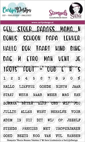 CarlijnDesign Mooie Mensen Teksten 1 Clear Stamps (CDSL-0003) (DISCONTINUED)