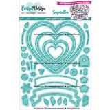 CarlijnDesign Bloemenhart Banner Dies (CDSN-0219) (DISCONTINUED)