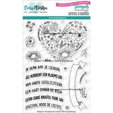 CarlijnDesign Bloemenhart Banner Clear Stamps (CDST-0100) (DISCONTINUED)