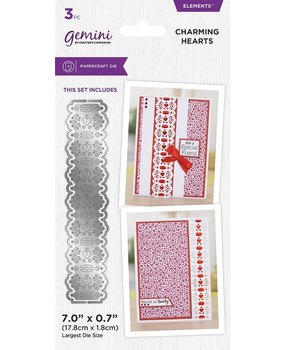 Gemini Ribbon Threading Charming Hearts Elements Dies (GEM-MD-ELE-CHHE) (DISCONTINUED)