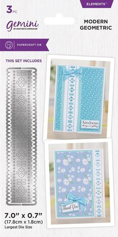 Gemini Ribbon Threading Modern Geometric Elements Dies (GEM-MD-ELE-MOGE) (DISCONTINUED)