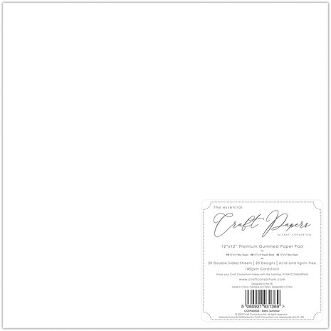 Craft Consortium Bright Blooms 12x12 Premium Paper Pad