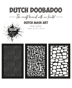 Dutch Doobadoo Dutch Mask Art A5 Black & White Dream Plan Do (3pcs) (470.784.225) (DISCONTINUED)