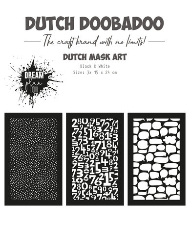 Dutch Doobadoo Dutch Mask Art A5 Black & White Dream Plan Do (3pcs) (470.784.225) (OUTLET) Dutch Doobadoo Dutch Mask Art A5 Black & White Dream Plan Do (3pcs) (470.784.225) (OUTLET)