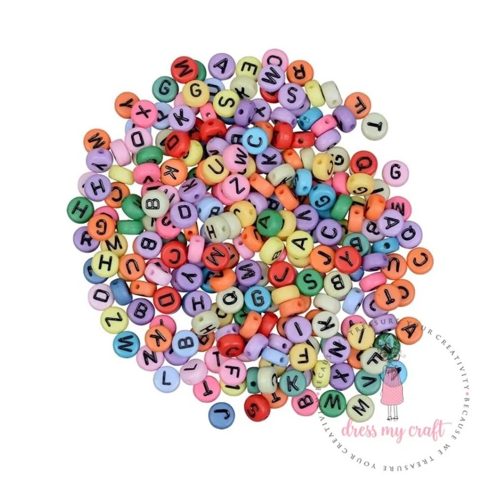 Dress My Craft Beads Colorful Round Letter (50pcs) (DMCFA4507) (OUTLET) Dress My Craft Beads Colorful Round Letter (50pcs) (DMCFA4507) (OUTLET)
