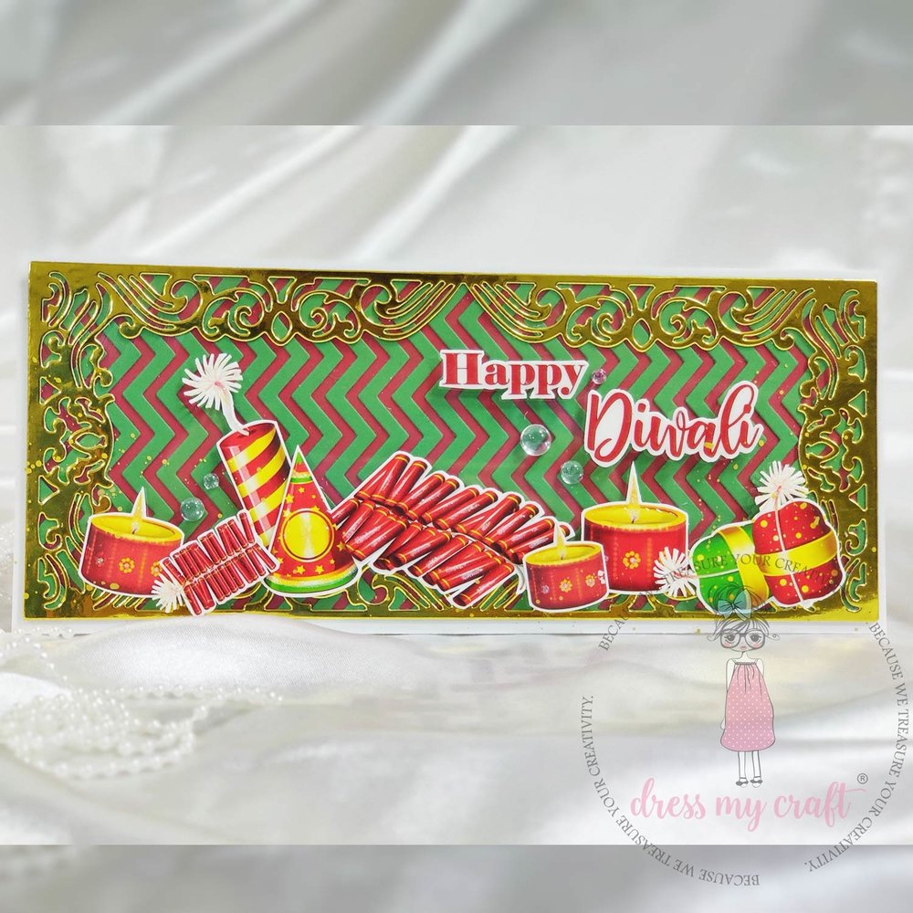 Dress My Craft Cutting Die Slimline Chevron (DMCD4070) (OUTLET)