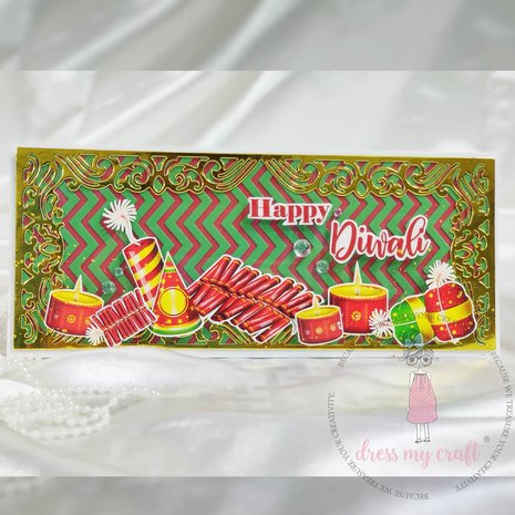 Dress My Craft Cutting Die Slimline Chevron (DMCD4070) (OUTLET)