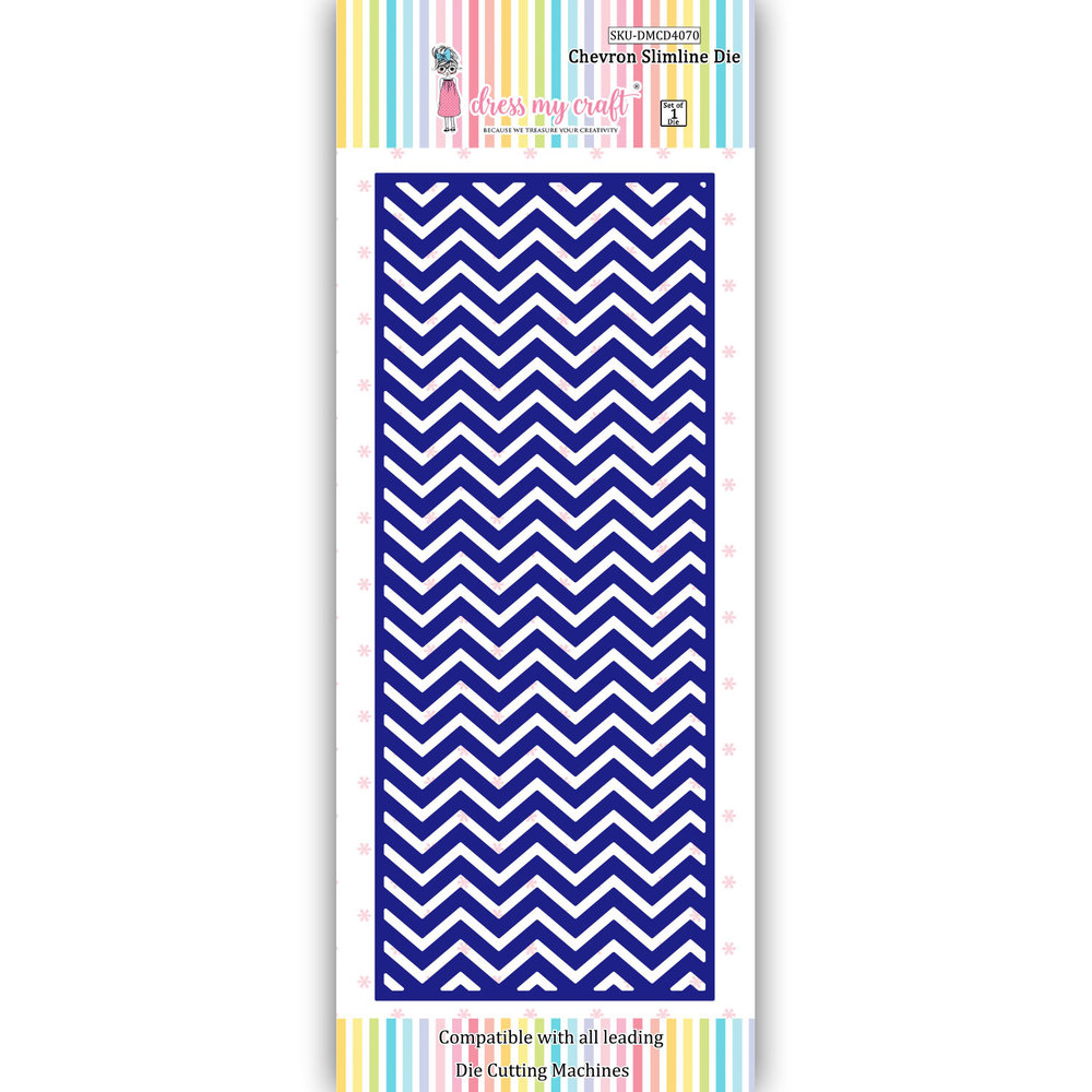 Dress My Craft Cutting Die Slimline Chevron (DMCD4070) (OUTLET)