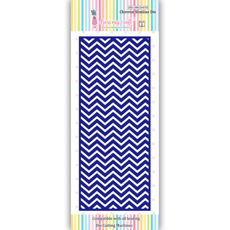 Dress My Craft Cutting Die Slimline Chevron (DMCD4070) (OUTLET)