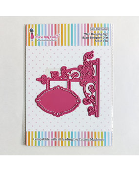Dress My Craft Cutting Die Basic Designer Wall Hanging Sign (DMCD6006) (OUTLET)