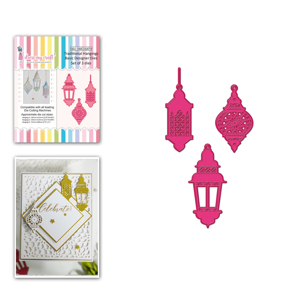 Dress My Craft Cutting Die Basic Designer Traditional Hangings (DMCD6479) (OUTLET) Dress My Craft Cutting Die Basic Designer Traditional Hangings (DMCD6479) (OUTLET)