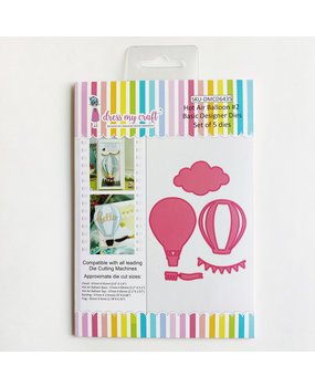 Dress My Craft Cutting Die Basic Designer Hot Air Balloon #2 (DMCD6435) (OUTLET)