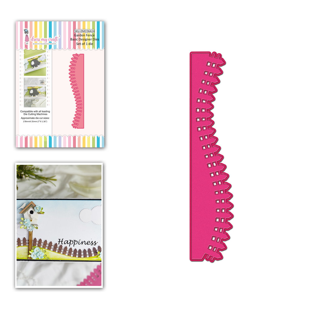 Dress My Craft Cutting Die Basic Designer Garden Fence (DMCD6424) (OUTLET)