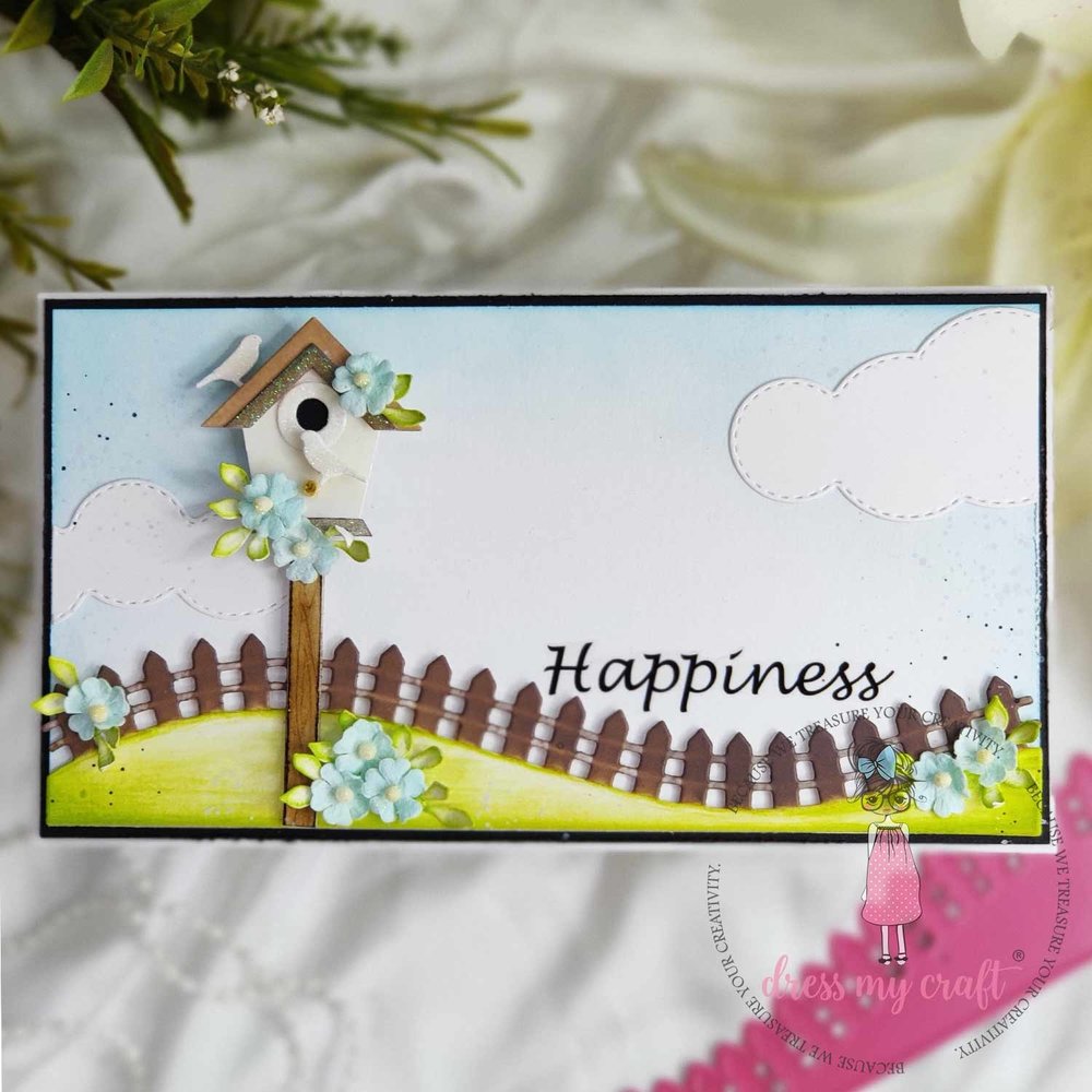 Dress My Craft Cutting Die Basic Designer Garden Fence (DMCD6424) (OUTLET)