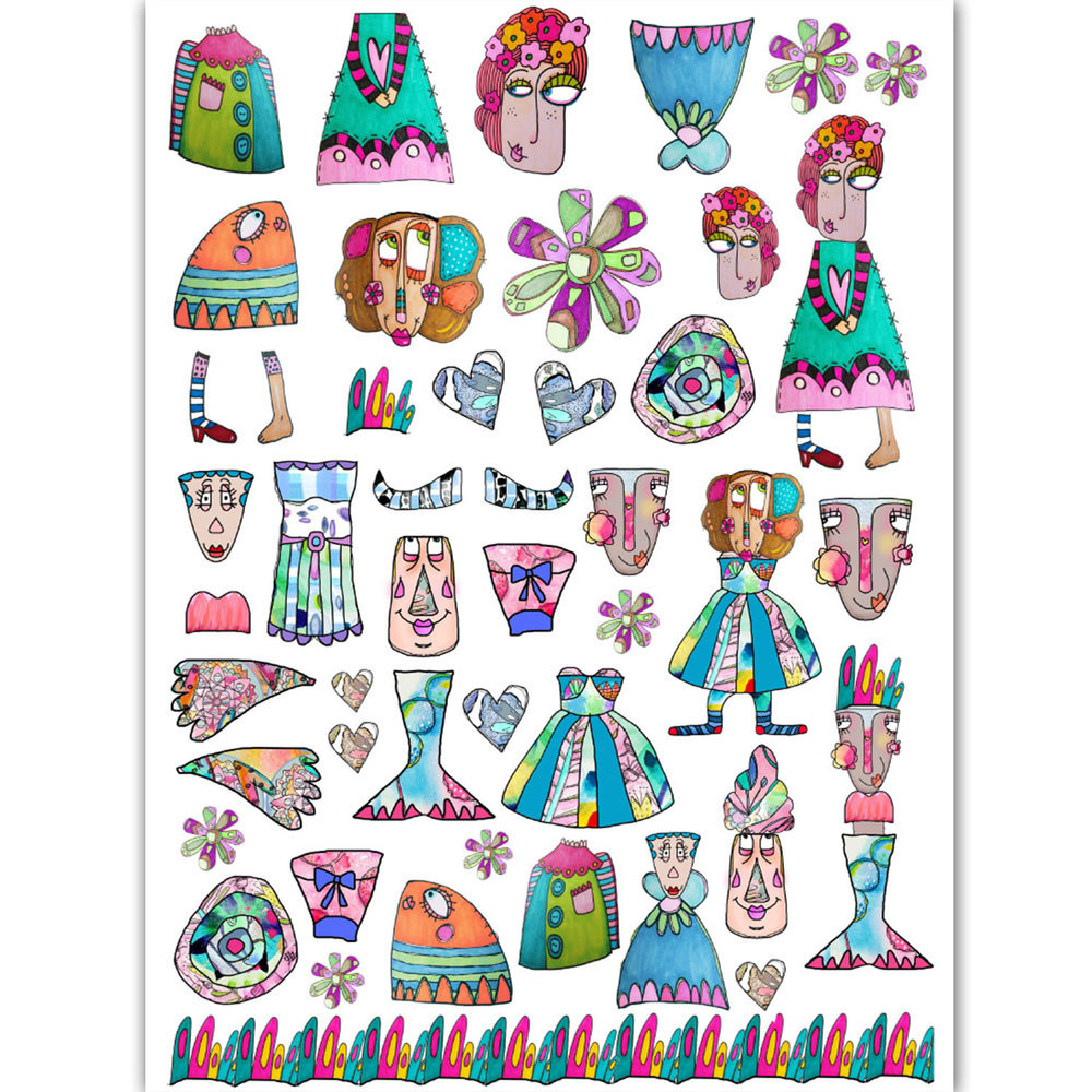 Dress My Craft Transfer Me Beautiful Faces (DMCDP4688) (OUTLET) Dress My Craft Transfer Me Beautiful Faces (DMCDP4688) (OUTLET)