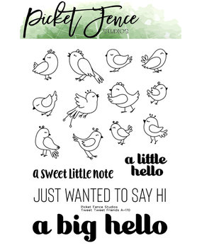 Picket Fence Studios Tweet Tweet Friends 3x4 Inch Clear Stamps (A-169) (OUTLET)