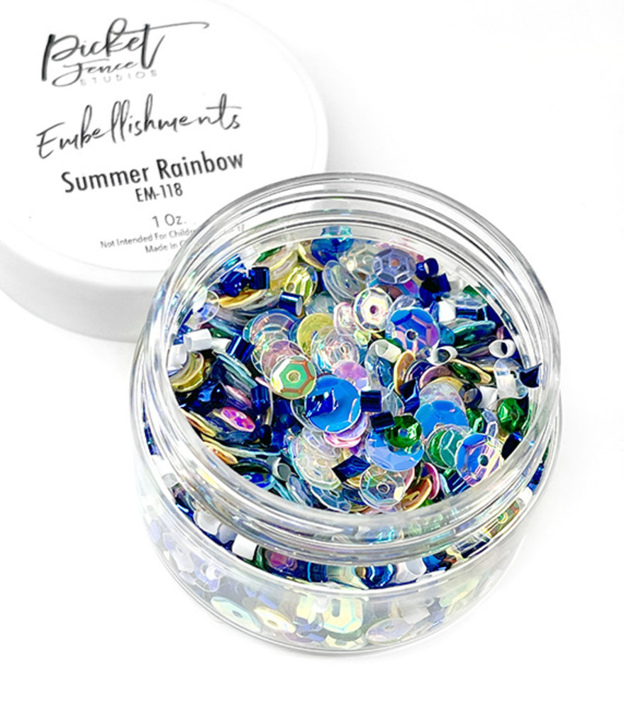 Picket Fence Studios Embellishments Summer Rainbow 1 oz (EM-118) (OUTLET) Picket Fence Studios Embellishments Summer Rainbow 1 oz (EM-118) (OUTLET)