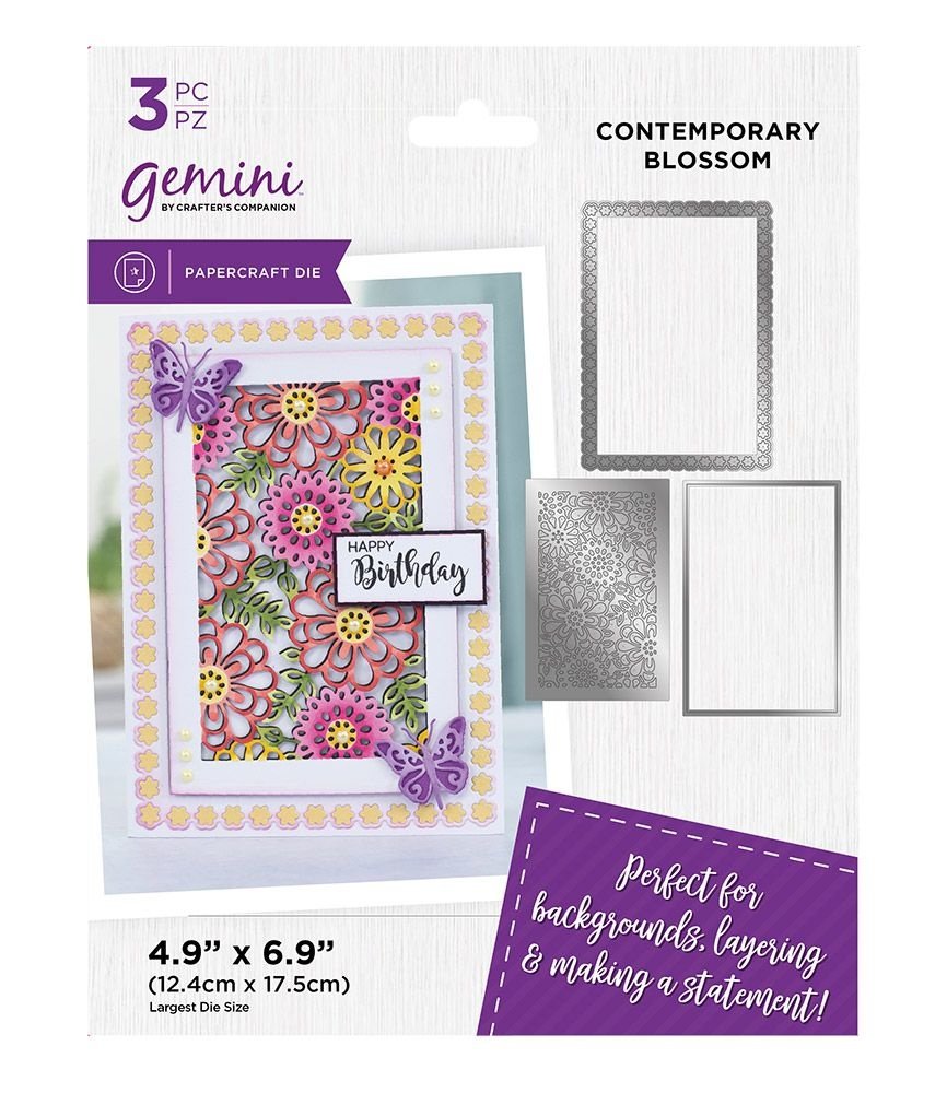 Gemini Deep Border Contemporary Blossom Create-a-Card Dies (GEM-MD-CAD-COBL) (DISCONTINUED) Gemini Deep Border Contemporary Blossom Create-a-Card Dies (GEM-MD-CAD-COBL) (DISCONTINUED)