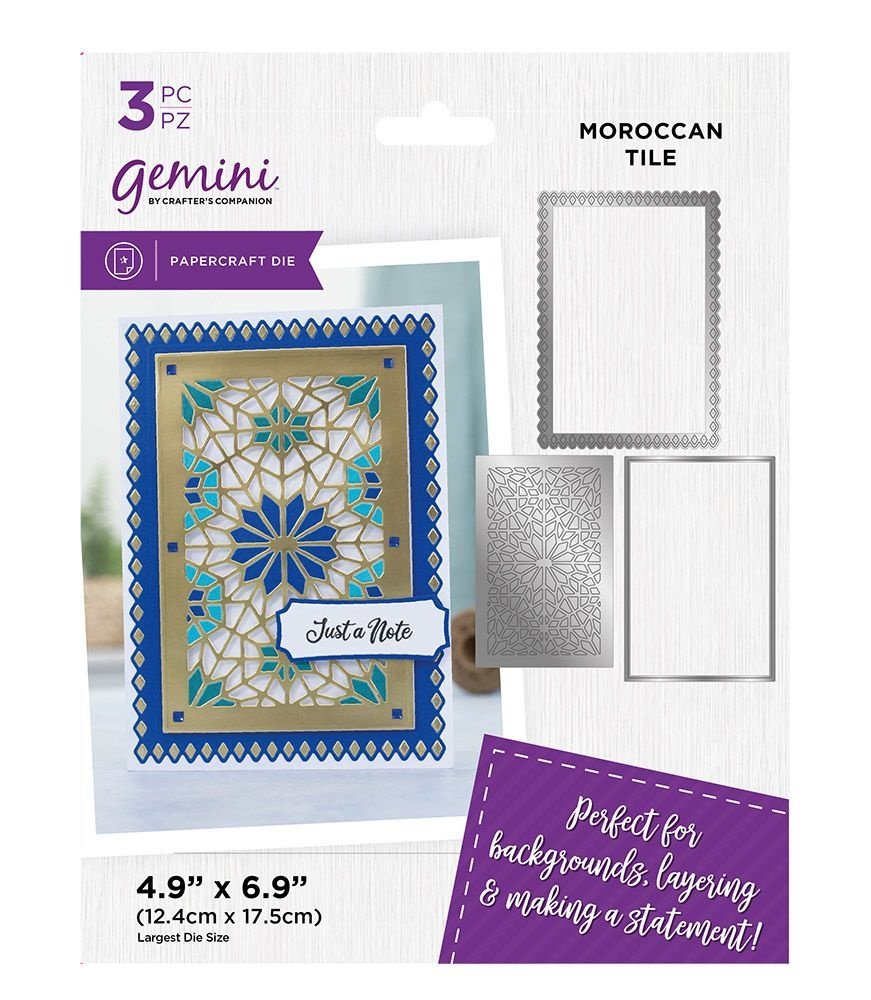 Gemini Deep Border Moroccan Tile Create-a-Card Dies (GEM-MD-CAD-MOTI) (DISCONTINUED) Gemini Deep Border Moroccan Tile Create-a-Card Dies (GEM-MD-CAD-MOTI) (DISCONTINUED)