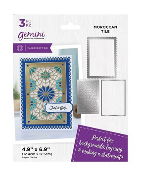 Gemini Deep Border Moroccan Tile Create-a-Card Dies (GEM-MD-CAD-MOTI) (DISCONTINUED) Gemini Deep Border Moroccan Tile Create-a-Card Dies (GEM-MD-CAD-MOTI) (DISCONTINUED)
