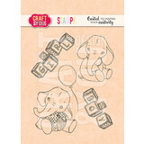 Craft & You Design Baby Elephant Baby Set Stamps (CS023) (DISCONTINUED)