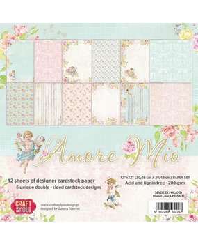 Craft & You Design Amore Mio 12x12 Inch Paper Set 200gsm (12sheets) (CPS-AM30) (DISCONTINUED)