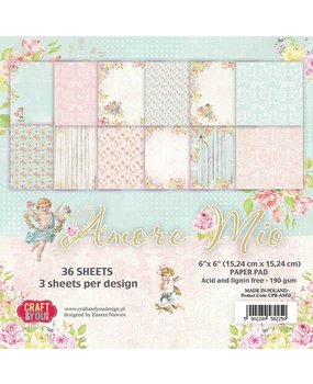 Craft & You Design Amore Mio 6x6 Inch Paper Set 190gsm (36sheets) (CPB-AM15) (DISCONTINUED)