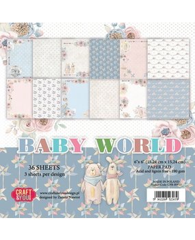 Craft & You Design Baby World 6x6 Inch Paper Set 190gsm (36sheets) (CPB-BW15) (DISCONTINUED)