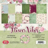 Craft & You Design Flower Vibes 6x6 Inch Paper Set 190gsm (36sheets) (CPB-FV15) (DISCONTINUED)