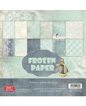 Craft & You Design Frozen Paper 6x6 Inch Paper Set 190gsm (36sheets) (CPB-FP15) (DISCONTINUED)