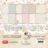 Craft & You Design New Baby Born 6x6 Inch Paper Set 190gsm (36sheets) (CPB-NBB15) (DISCONTINUED)