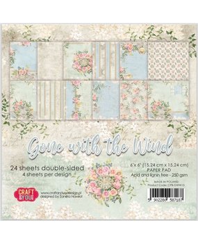 Craft & You Design Gone With The Wind 6x6 Inch Paper Set 250gsm (24sheets) (CPB-GWW15) (DISCONTINUED)