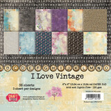 Craft & You Design I Love Vintage 6x6 Inch Paper Set 190gsm (36sheets) (CPB-ILV15) (DISCONTINUED)