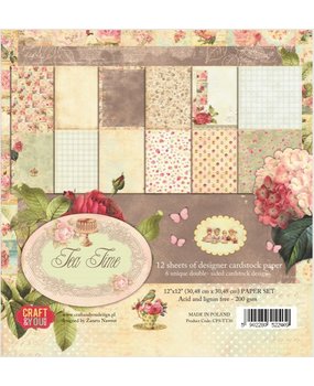 Craft & You Design Tea Time 12x12 Inch Paper Set 200gsm (12sheets) (CPS-TT30) (DISCONTINUED)