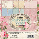 Craft & You Design Vintage Time 12x12 Inch Paper Set 200gsm (12sheets) (CPS-VT30) (DISCONTINUED)