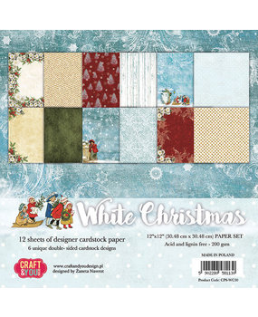 Craft & You Design White Christmas 12x12 Inch Paper Set 200gsm (12sheets) (CPS-WC30) (DISCONTINUED)