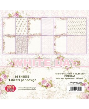 Craft & You Design White Day 6x6 Inch Paper Set 190gsm (36sheets) (CPB-WD15) (DISCONTINUED)