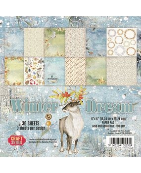 Craft & You Design Winter Dream 6x6 Inch Paper Set 190gsm (36sheets) (CPB-WDR15) (DISCONTINUED)