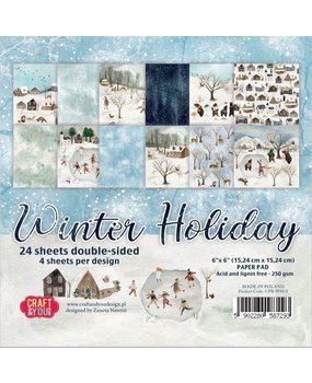 Craft & You Design Winter Holiday 6x6 Inch Paper Set 250gsm (24sheets) (CPB-WH15) (DISCONTINUED)