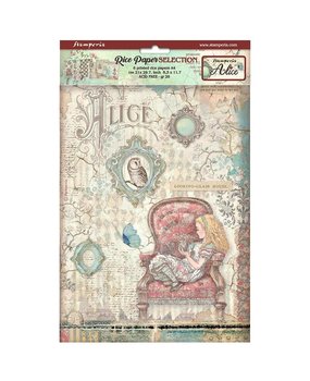 Stamperia Alice A4 Rice Paper Selection (6 pcs) (DFSA4XAL) (DISCONTINUED) Stamperia Alice A4 Rice Paper Selection (6 pcs) (DFSA4XAL) (DISCONTINUED)